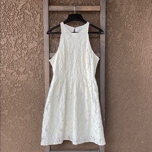 LC Cream high neck summer dress